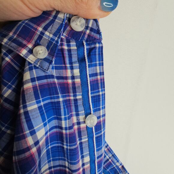Ariat Pro Series L Blue plaid Buttondown Shirts. Work Casual Comfy Stylish Cool - Picture 9 of 16